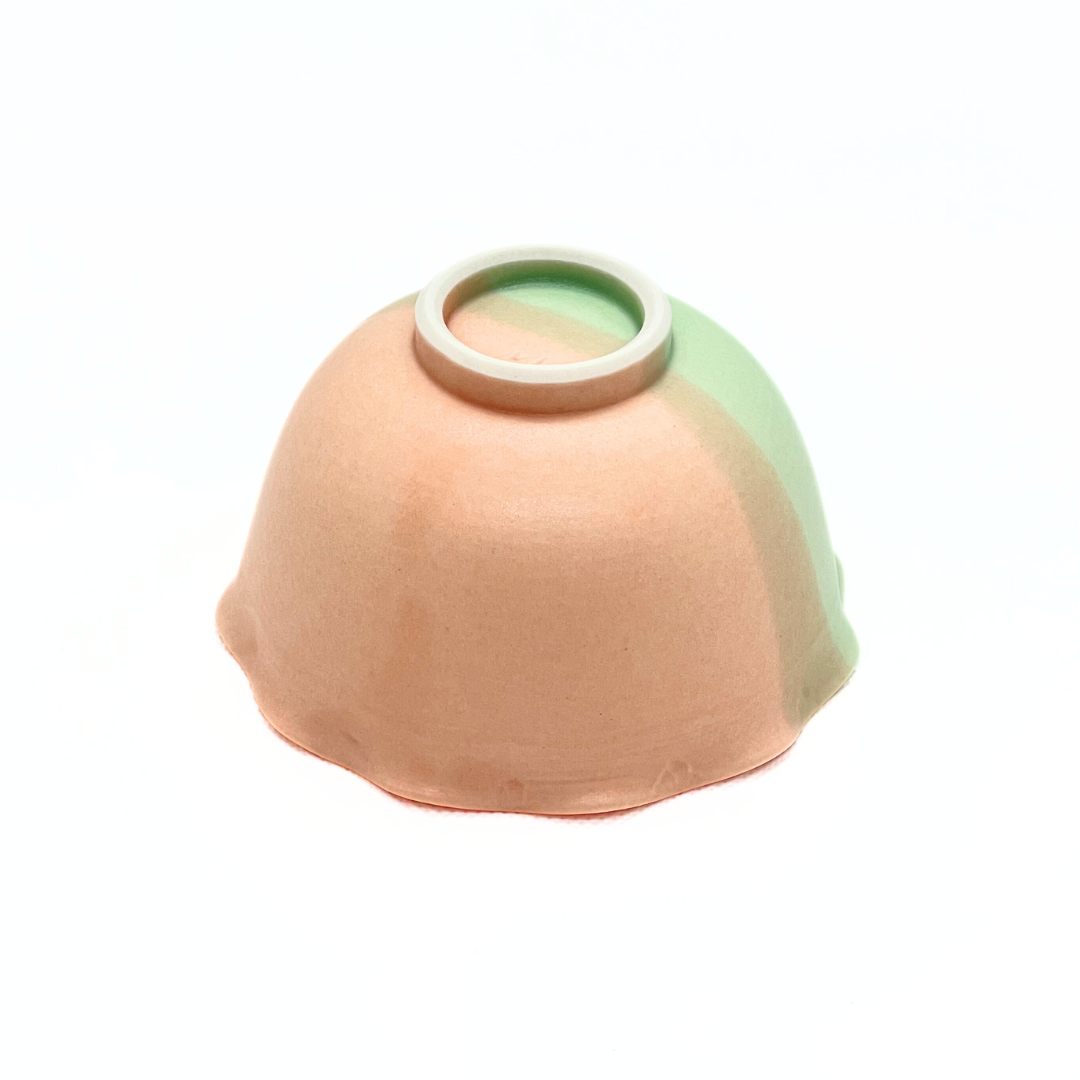 ふりる小鉢(ピンク×グリーン)