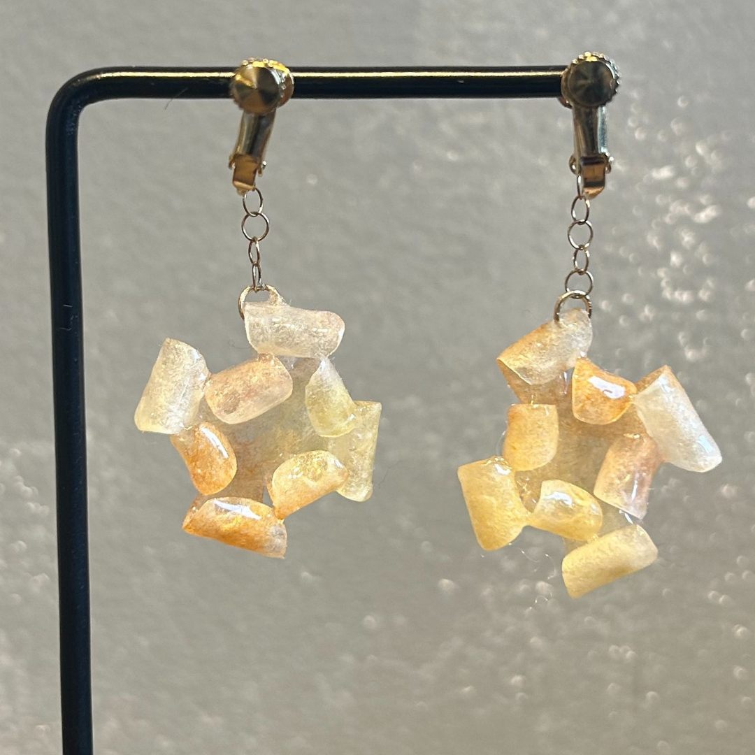 【二俣和紙】Bloom イヤリング Yellow