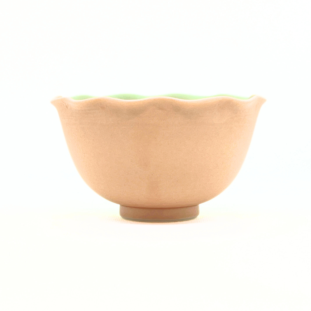 ふりる小鉢(ピンク×グリーン)