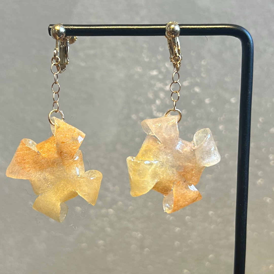 【二俣和紙】Bloom イヤリング Yellow