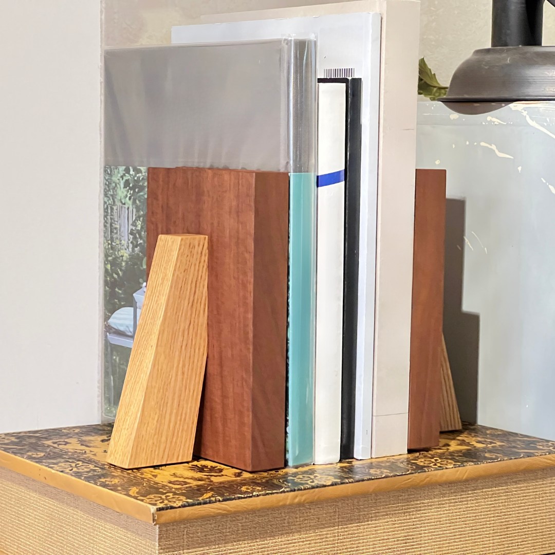 木のぬくもりブックエンド(ペア) ウォールナット