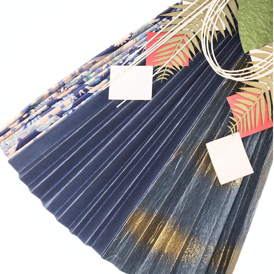 【越前和紙】お正月飾り 扇-蒼楽-