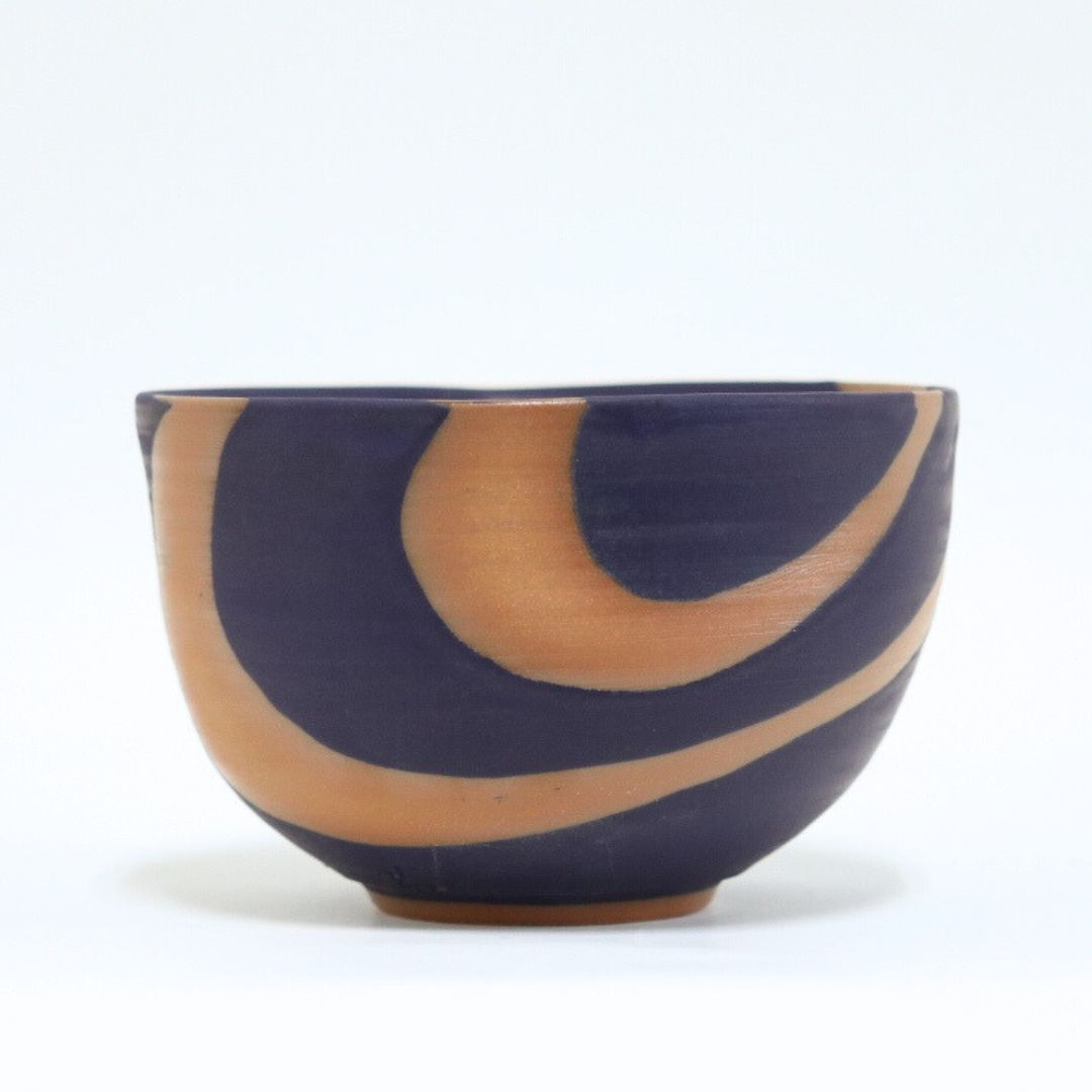 【越前焼】藍マット マイボウル D