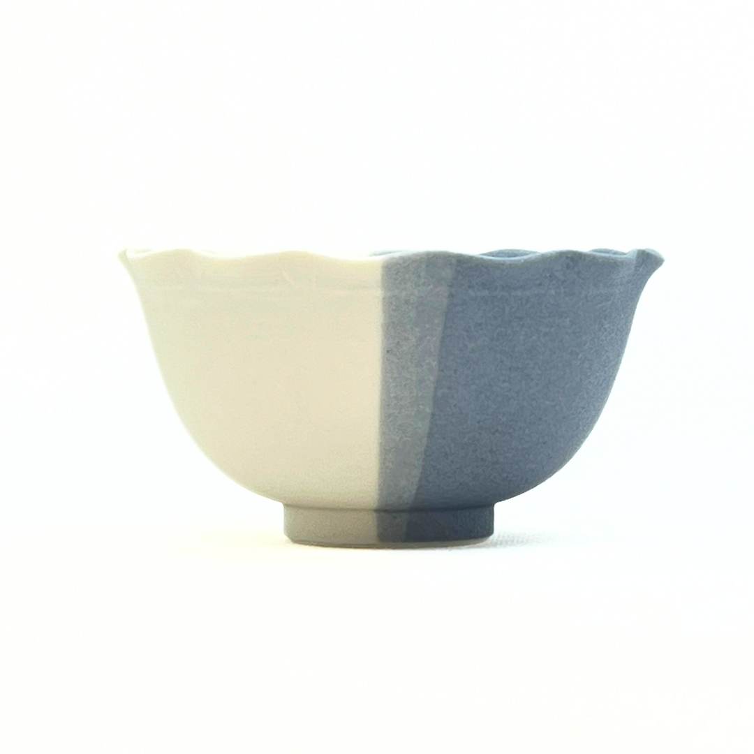 ふりる小鉢(ブルー×ホワイト)