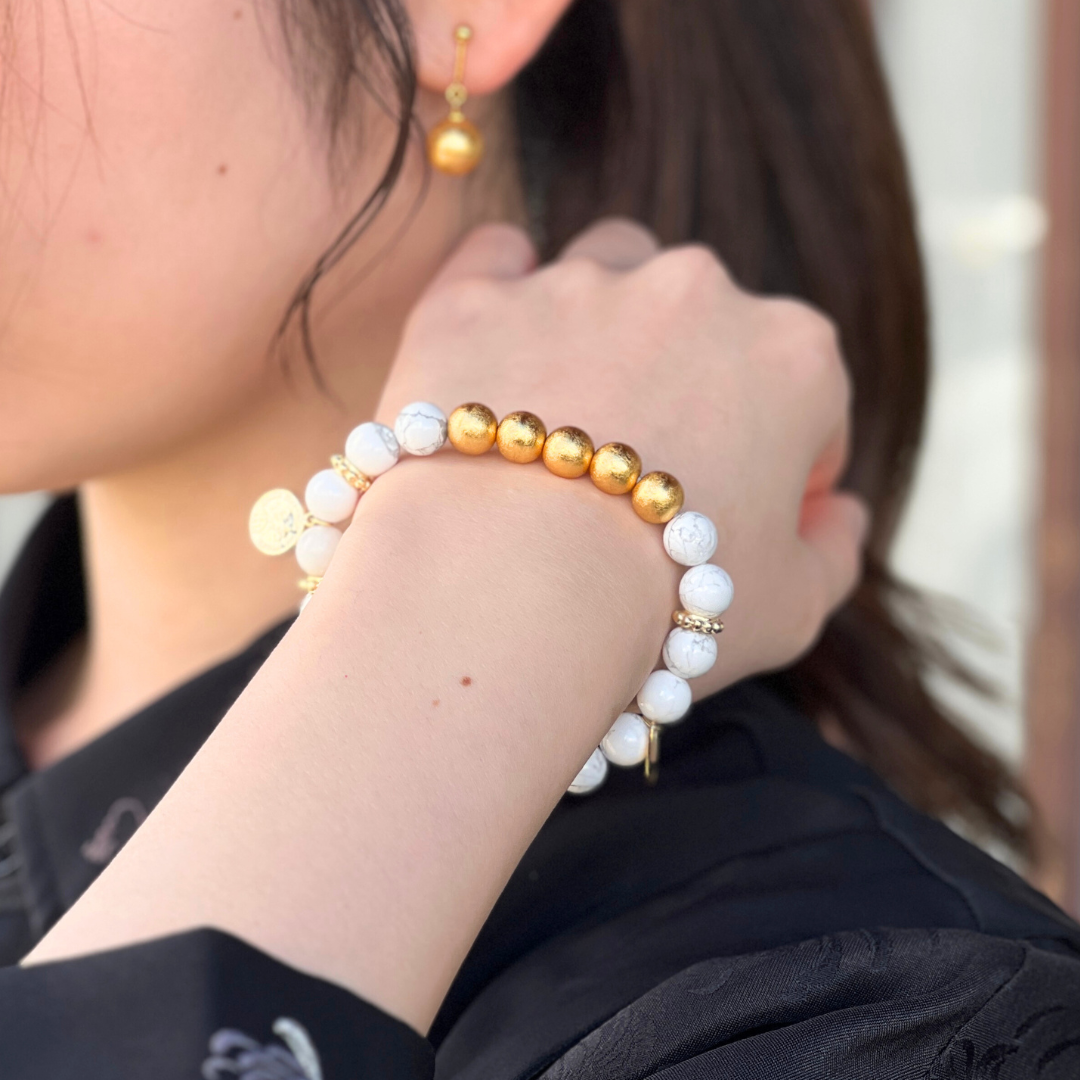 天然石ブレスレット 永遠色×ハウライト