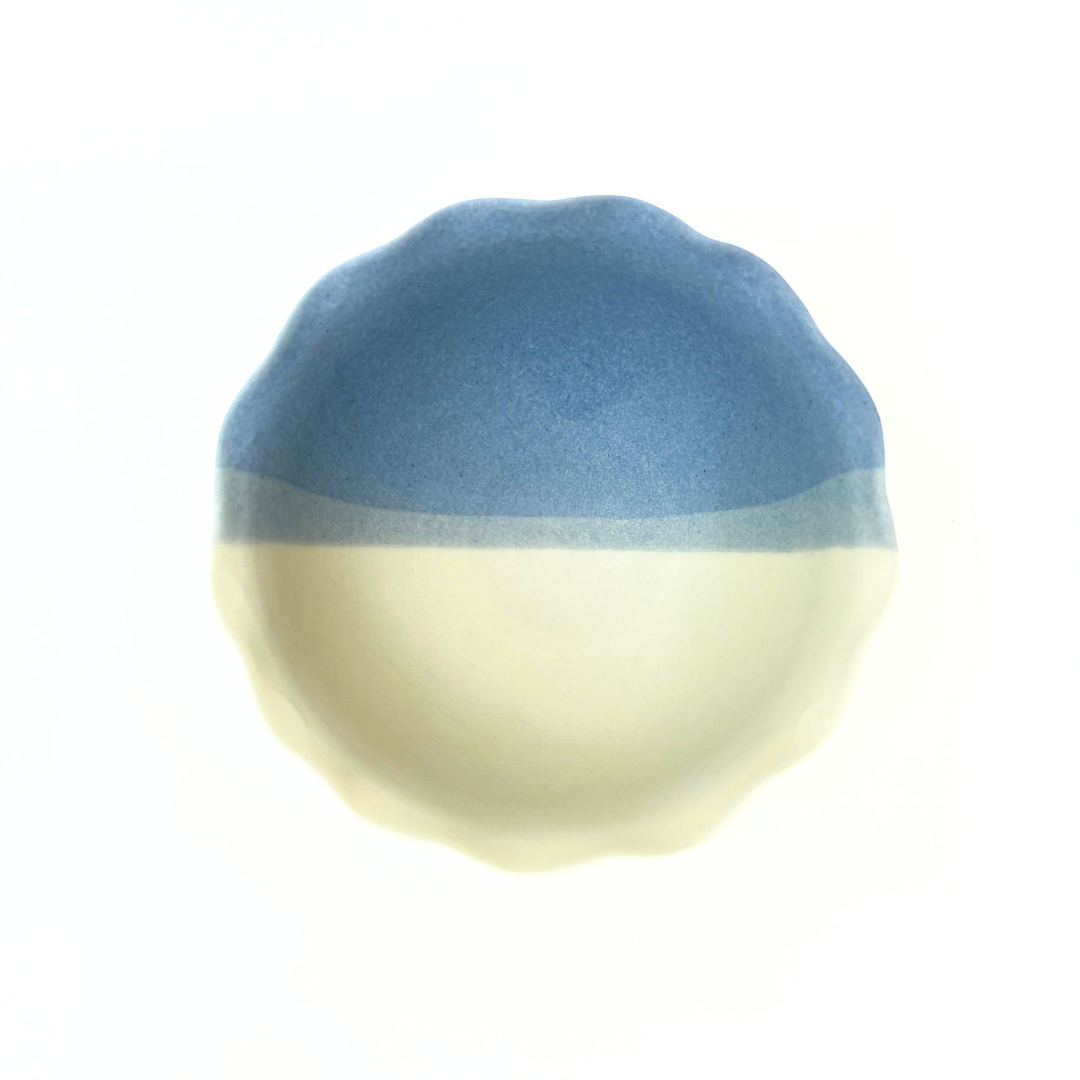 ふりる小鉢(ブルー×ホワイト)