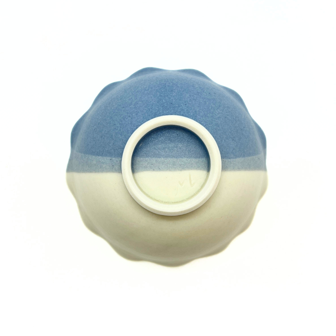 ふりる小鉢(ブルー×ホワイト)