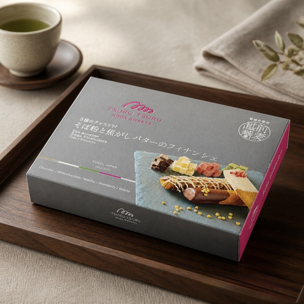 5種のチョコがけそば粉と焦がしバターのフィナンシェ