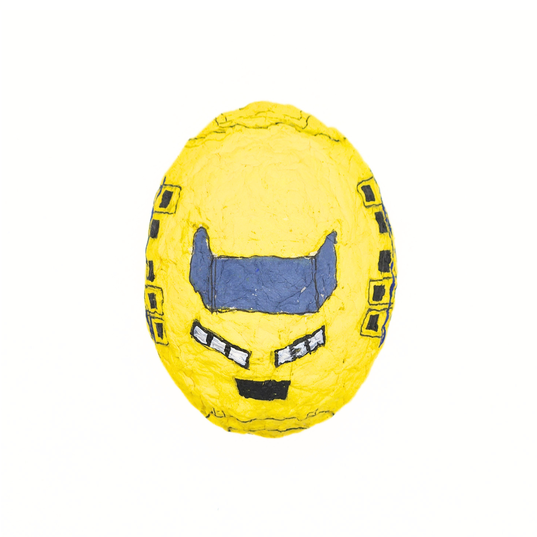 【越前和紙】手漉き和紙おきあがりこぼし ドクターイエロー