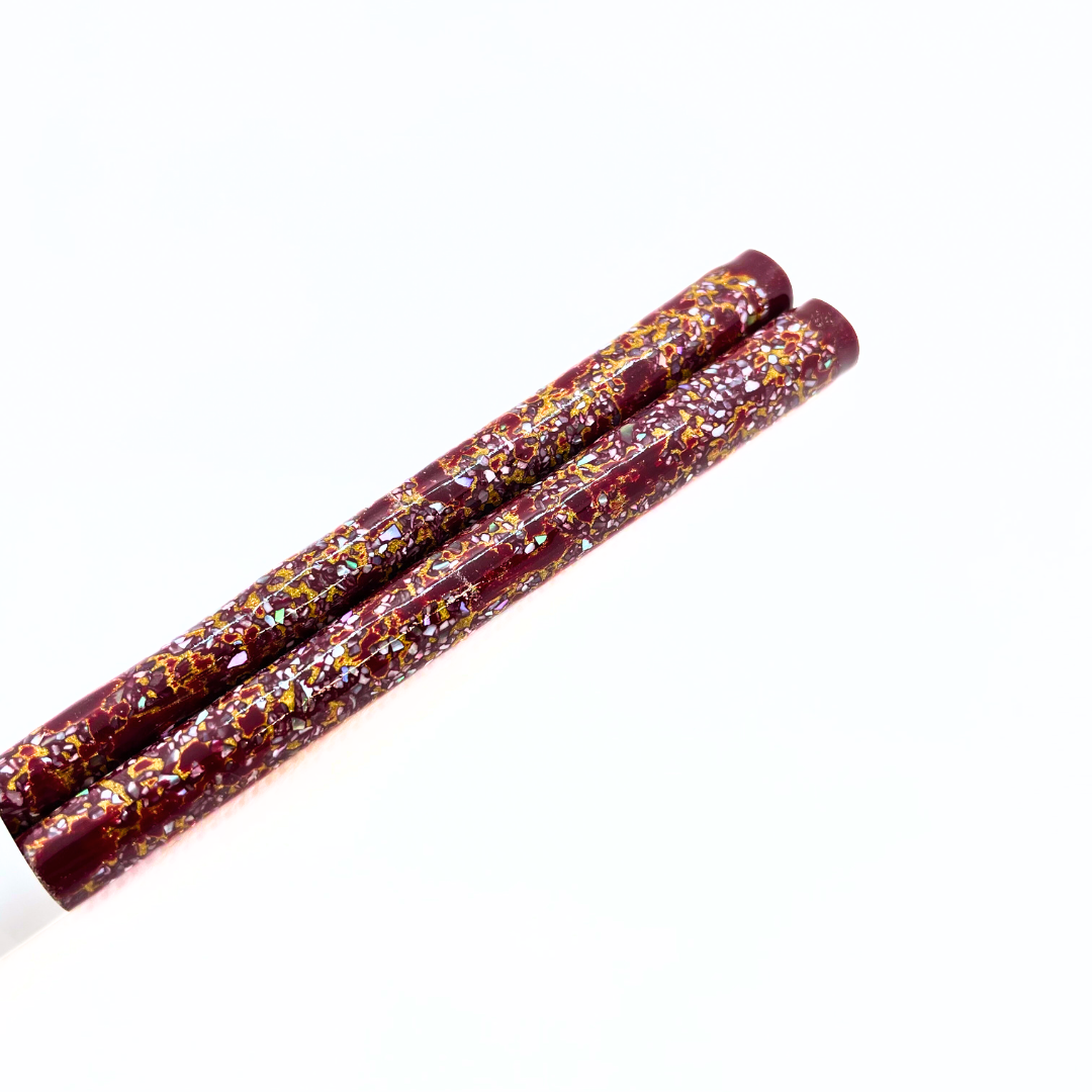 【若狭塗】貝氷河 螺鈿 赤 桐箱入り