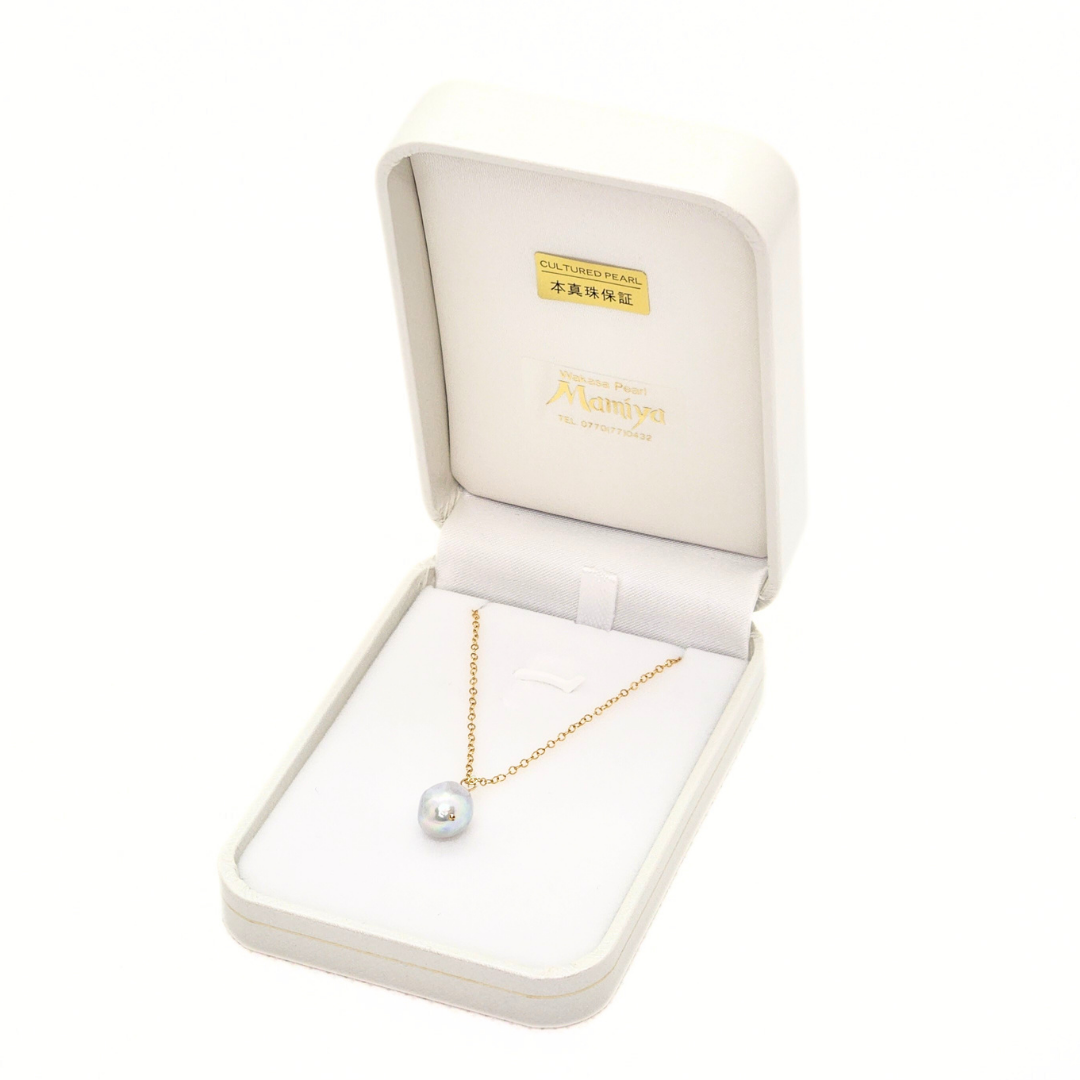 9mm一粒ペンダント ゴールド