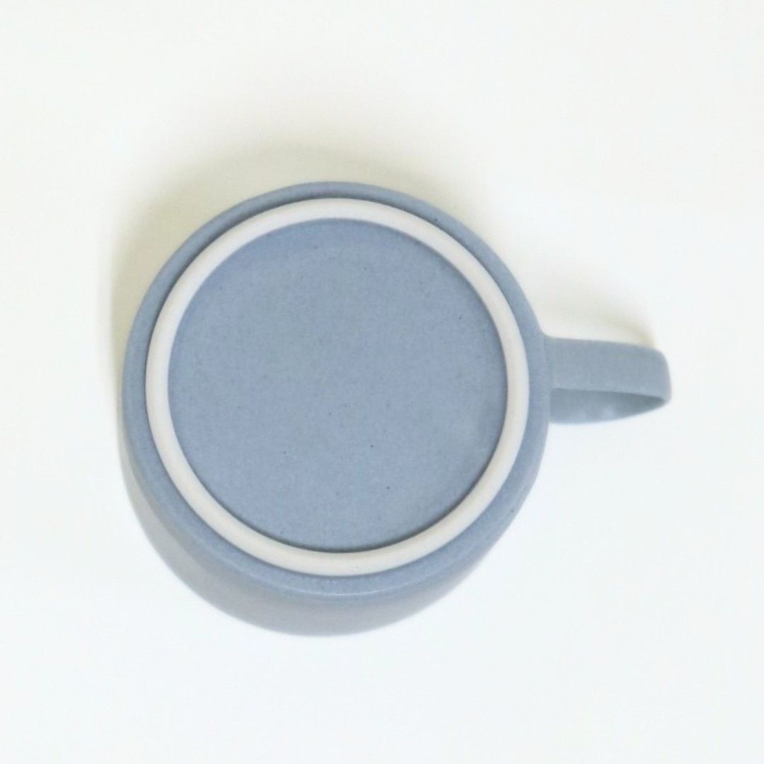 クローバー カップ&ソーサー マットブルー