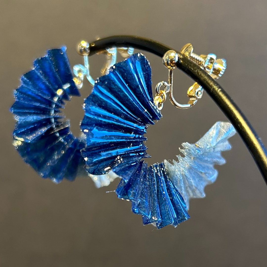 【二俣和紙】舞mini イヤリング Blue