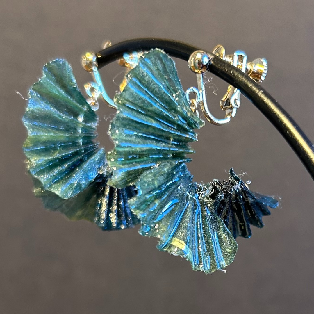 【二俣和紙】舞mini イヤリング Green