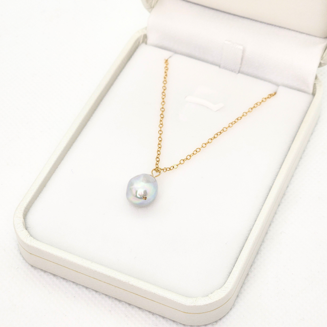 9mm一粒ペンダント ゴールド