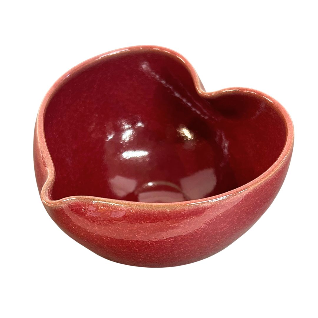 【越前焼】パープルハート ハートの抹茶椀