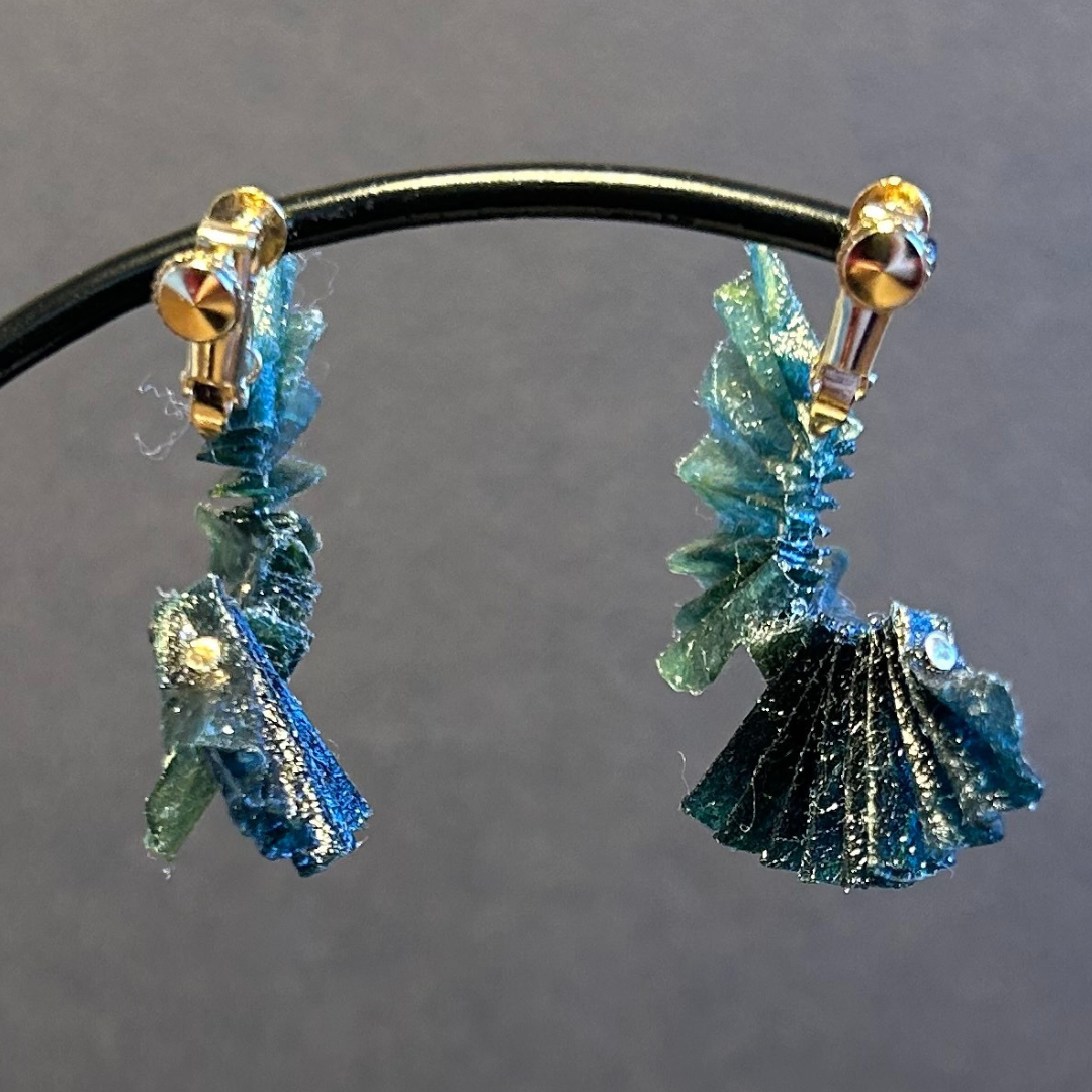 【二俣和紙】舞mini イヤリング Green