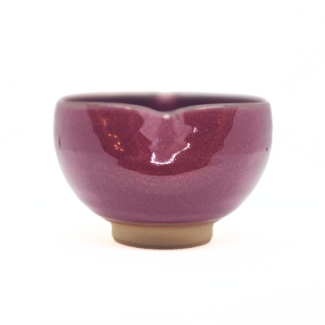【越前焼】パープルハート ハートの抹茶椀