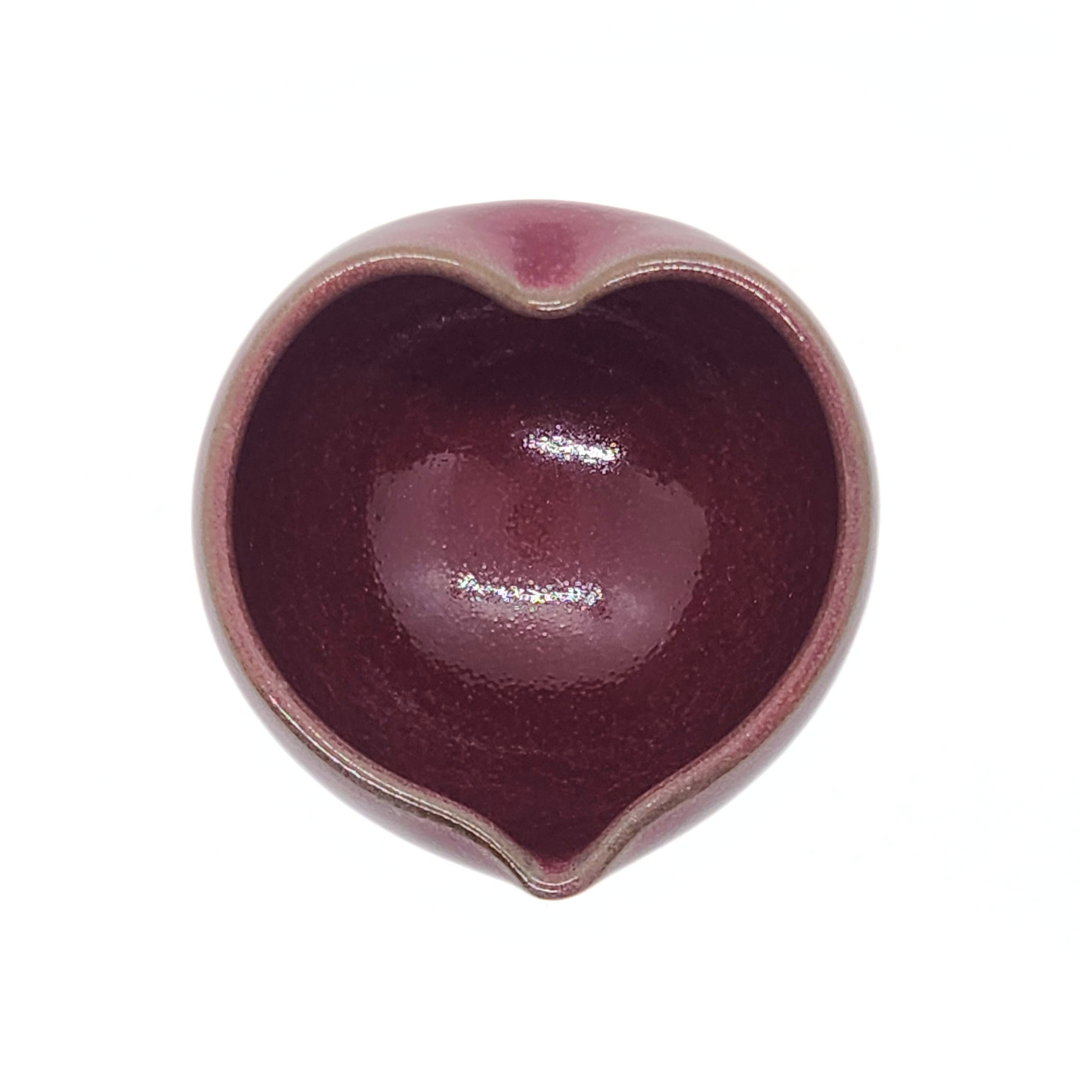 【越前焼】パープルハート ハートのぐい呑み