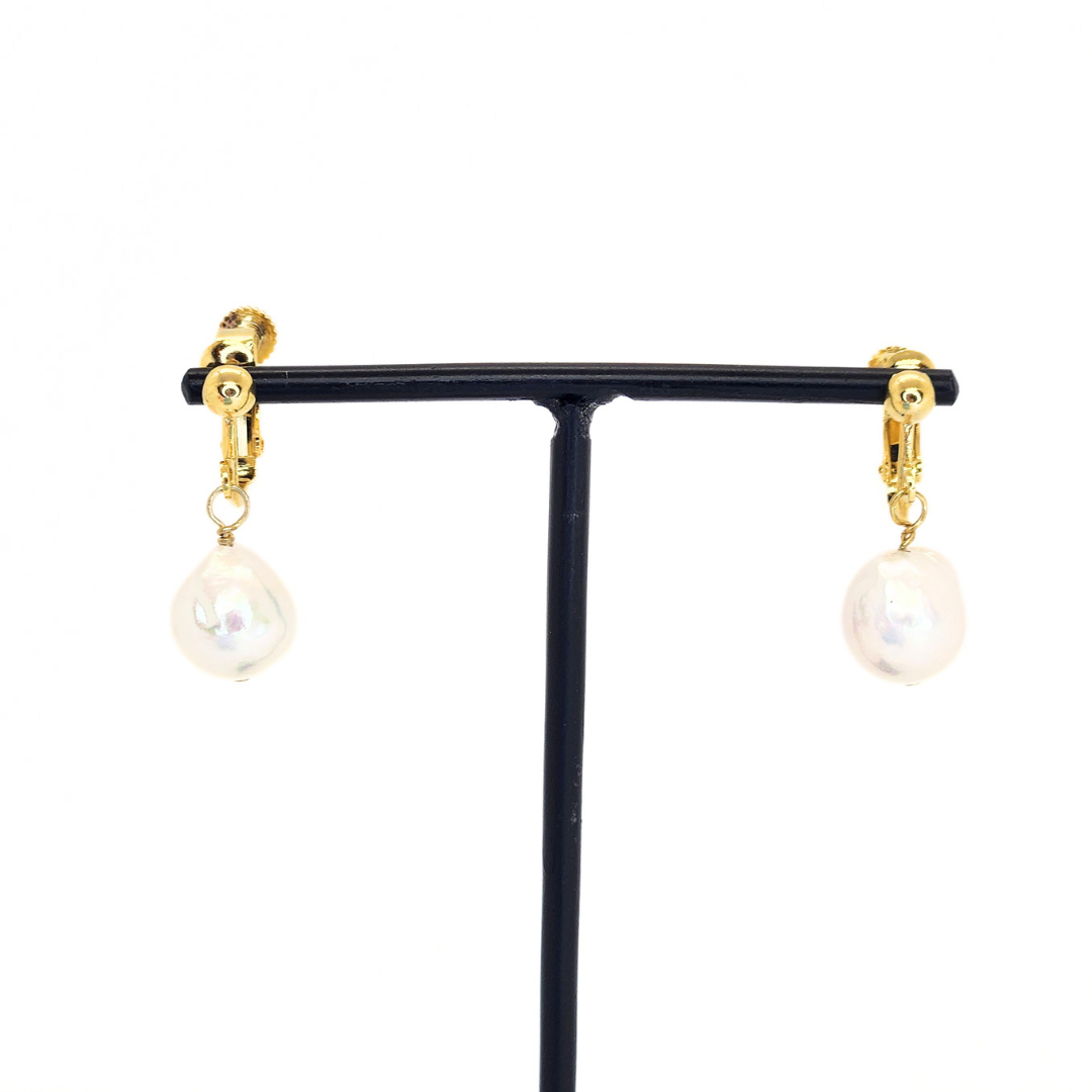 10mmパール ゴールドイヤリング