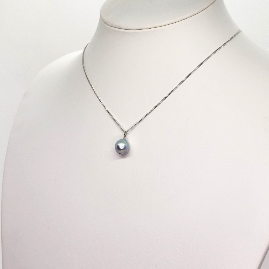 9mm一粒ペンダント シルバー