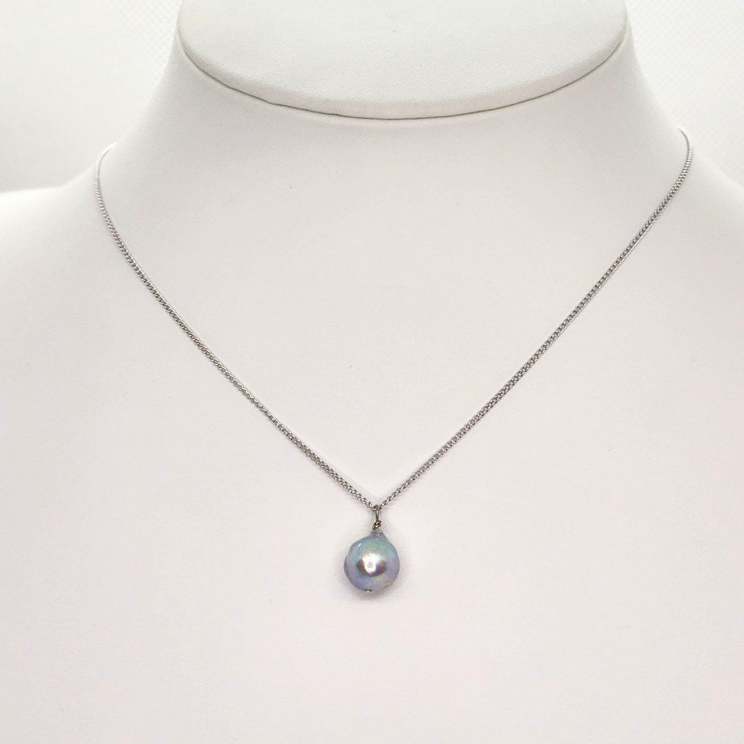 9mm一粒ペンダント シルバー