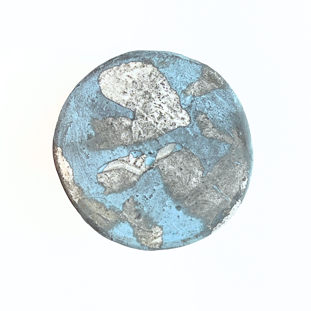 ファイアンス青銀彩高杯