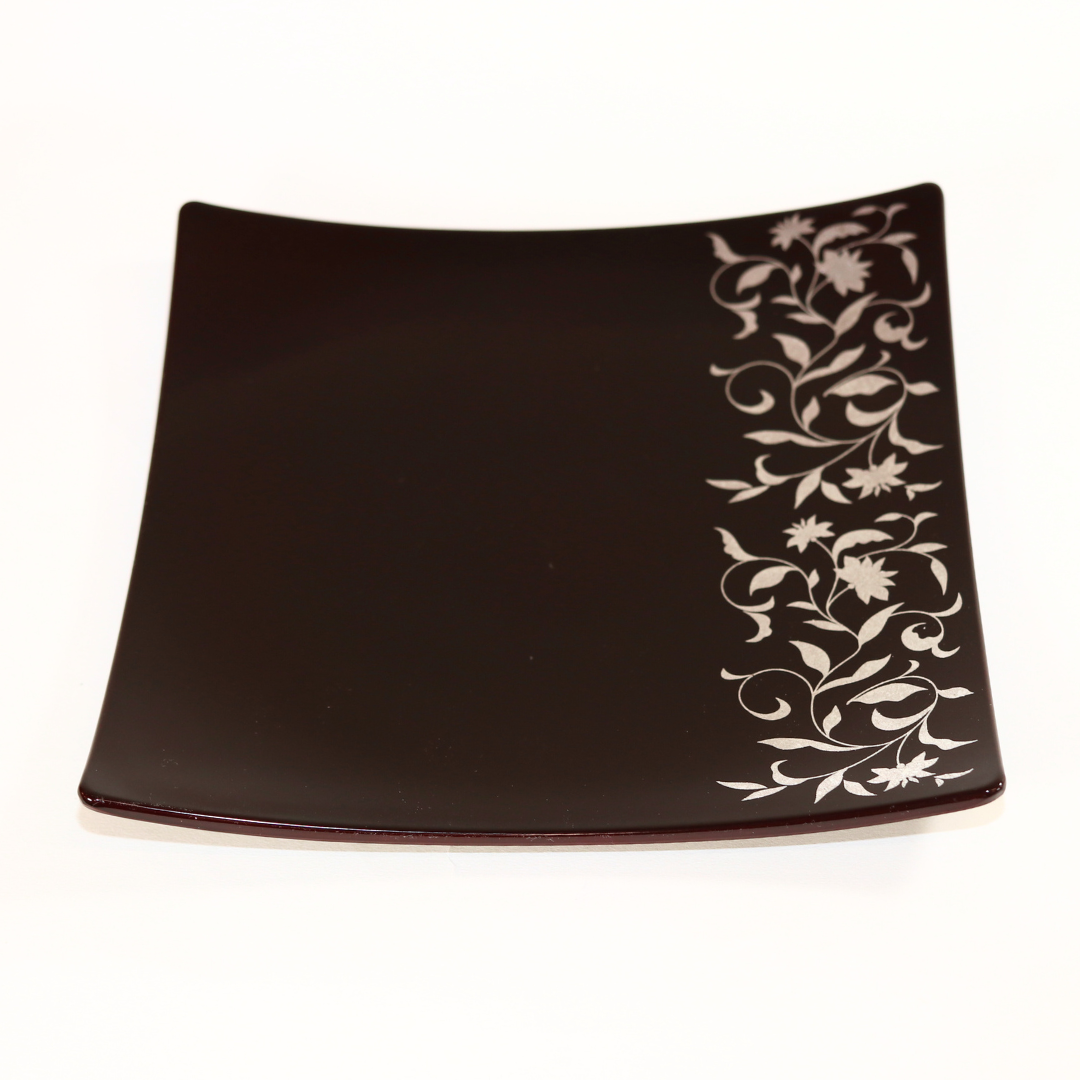 【アールデコ】スクウェアディッシュ・溜 Mサイズ