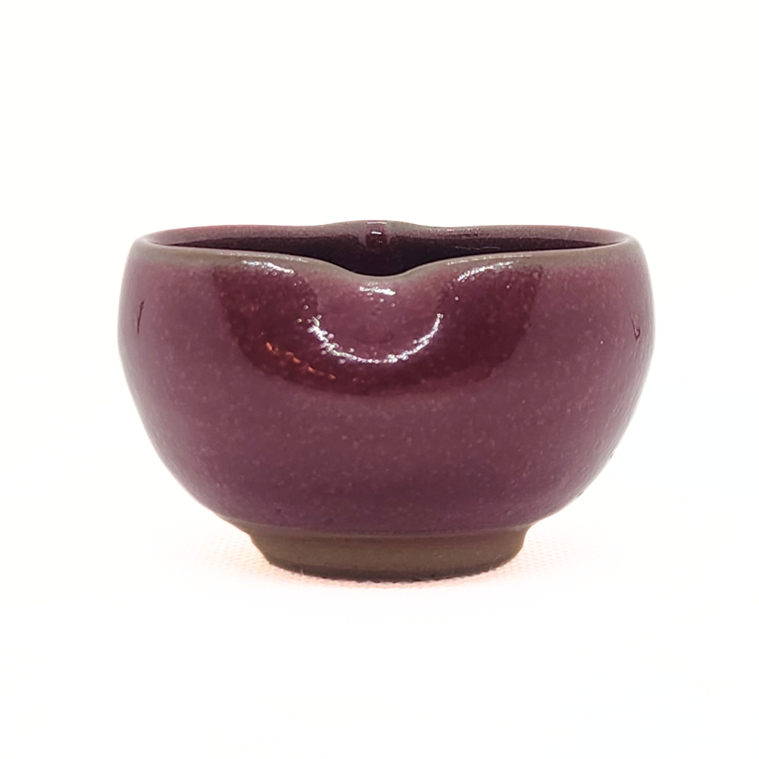 【越前焼】パープルハート ハートのぐい呑み