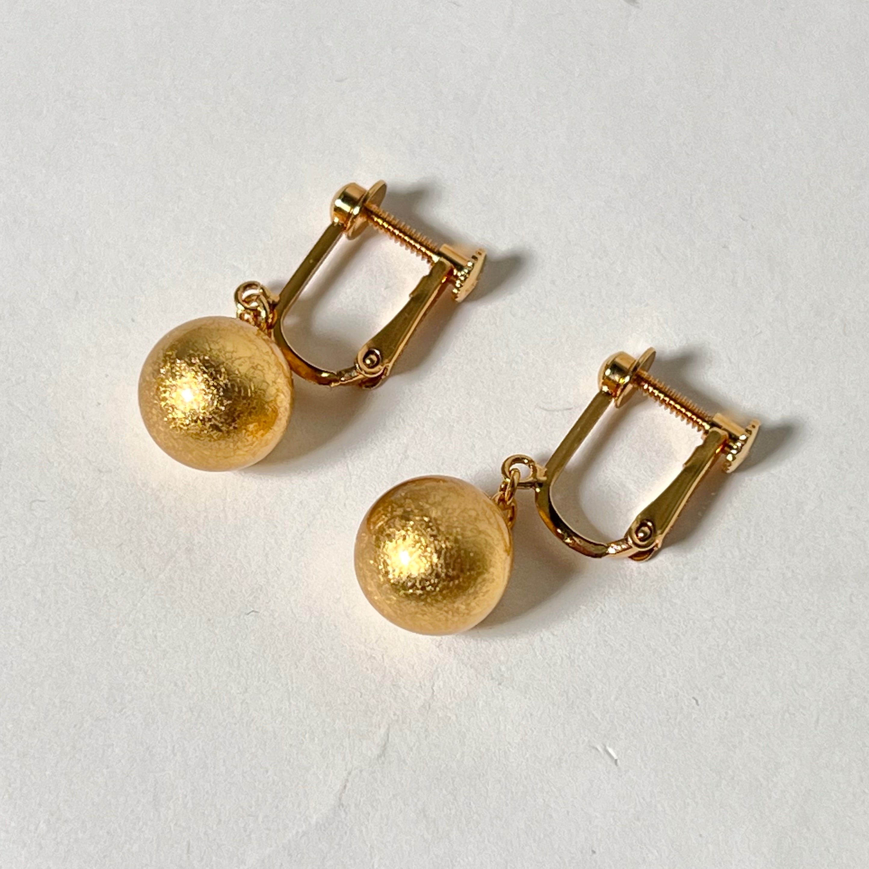 箔珠イヤリング 永遠色