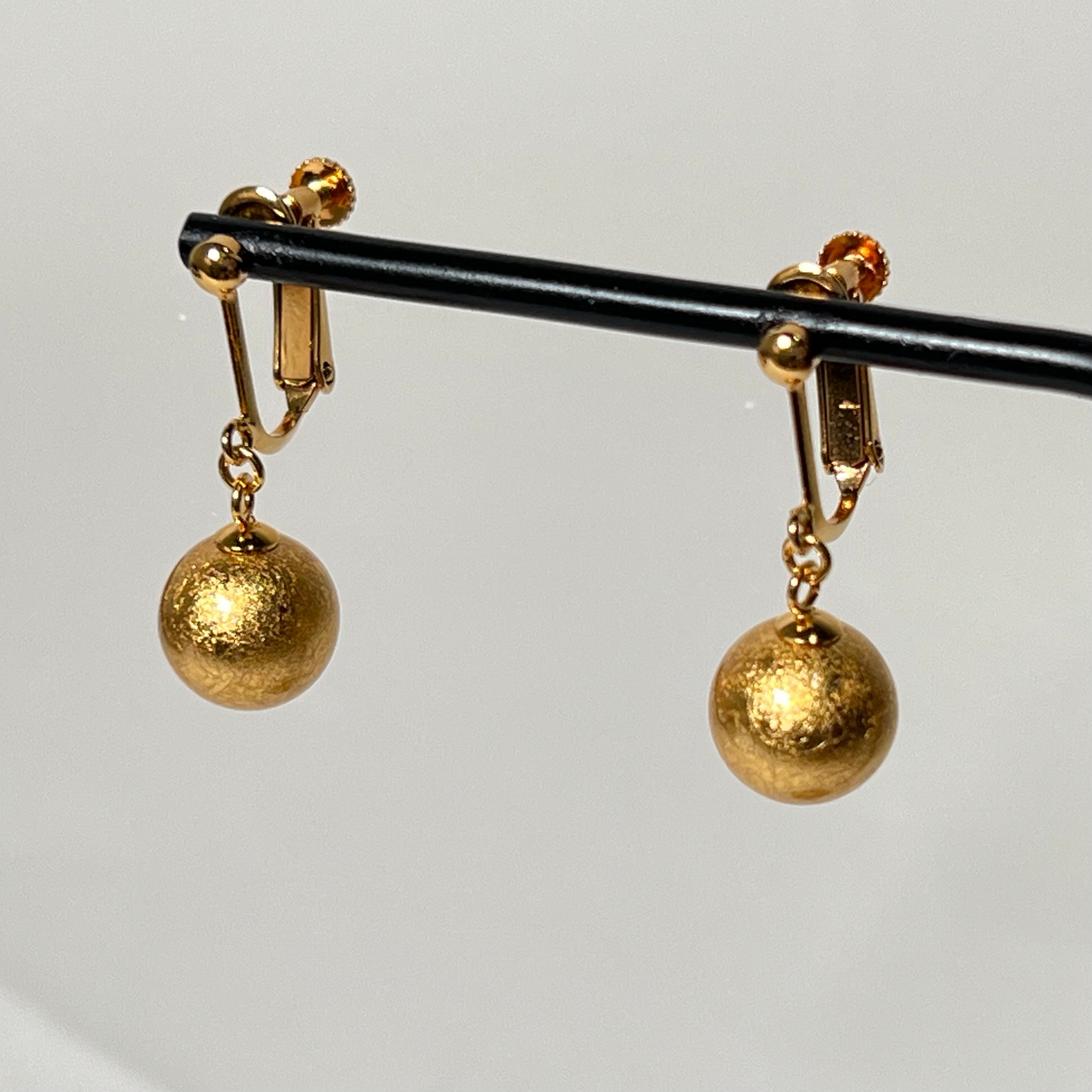 箔珠イヤリング 永遠色