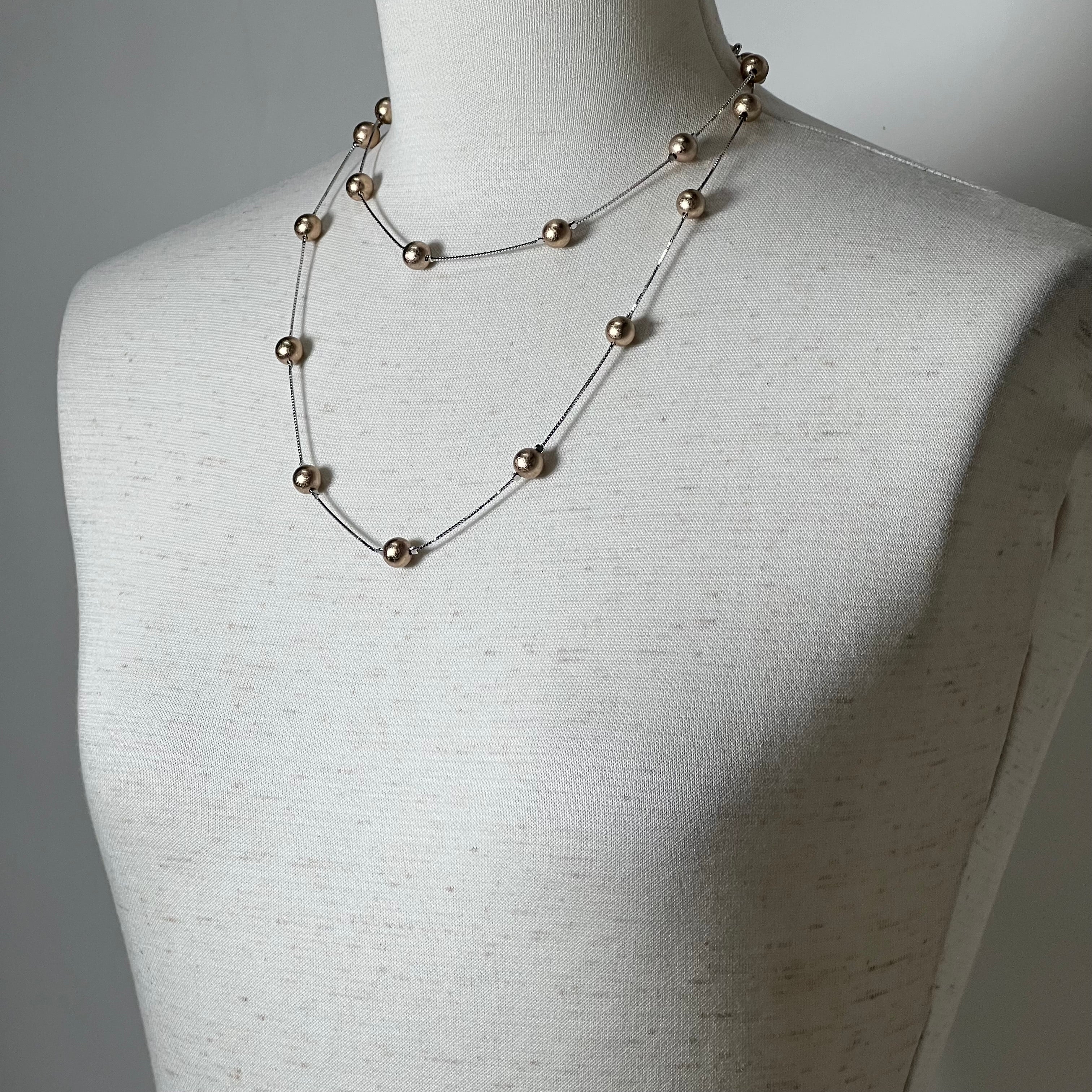 箔珠 ステーションネックレス 久遠色