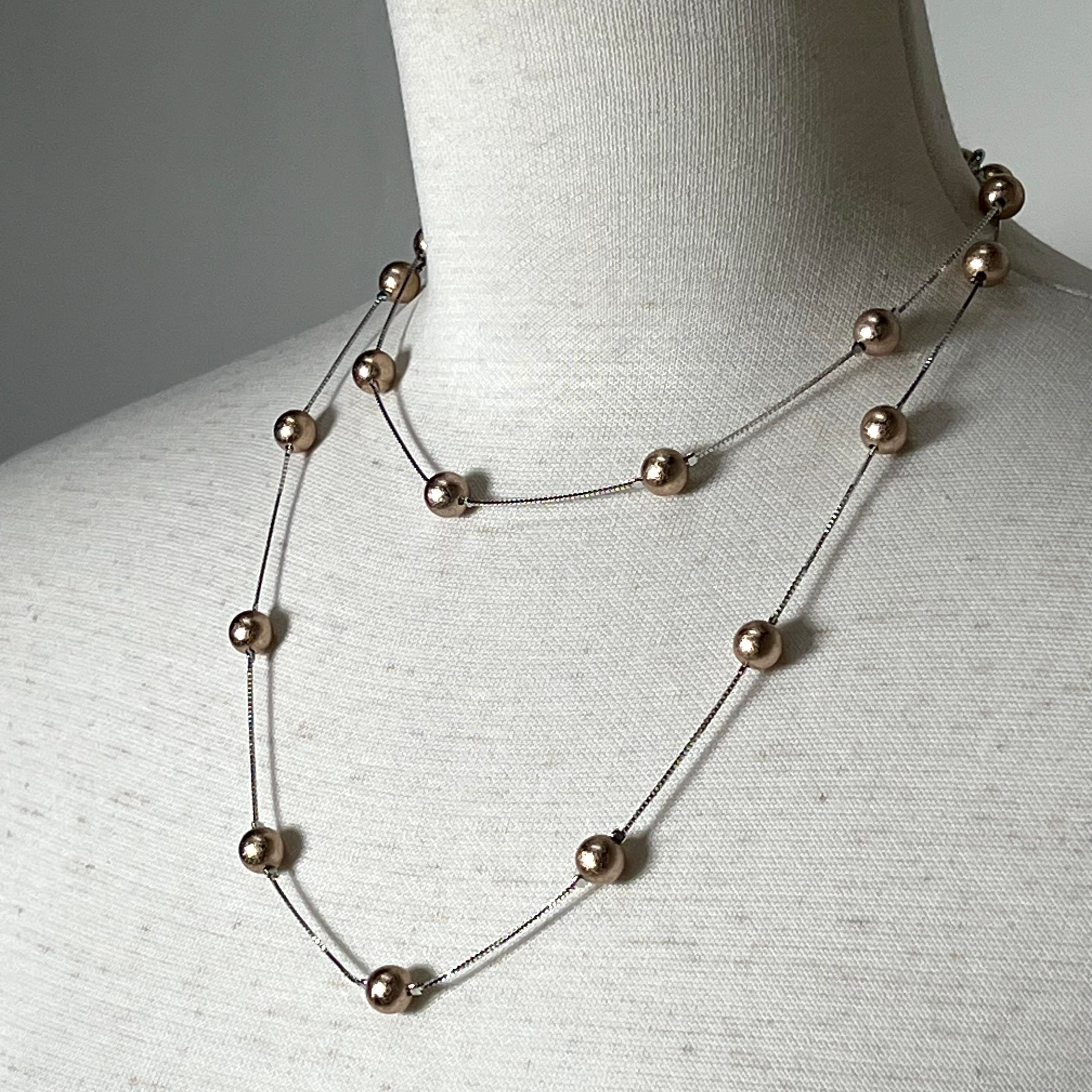 箔珠 ステーションネックレス 久遠色