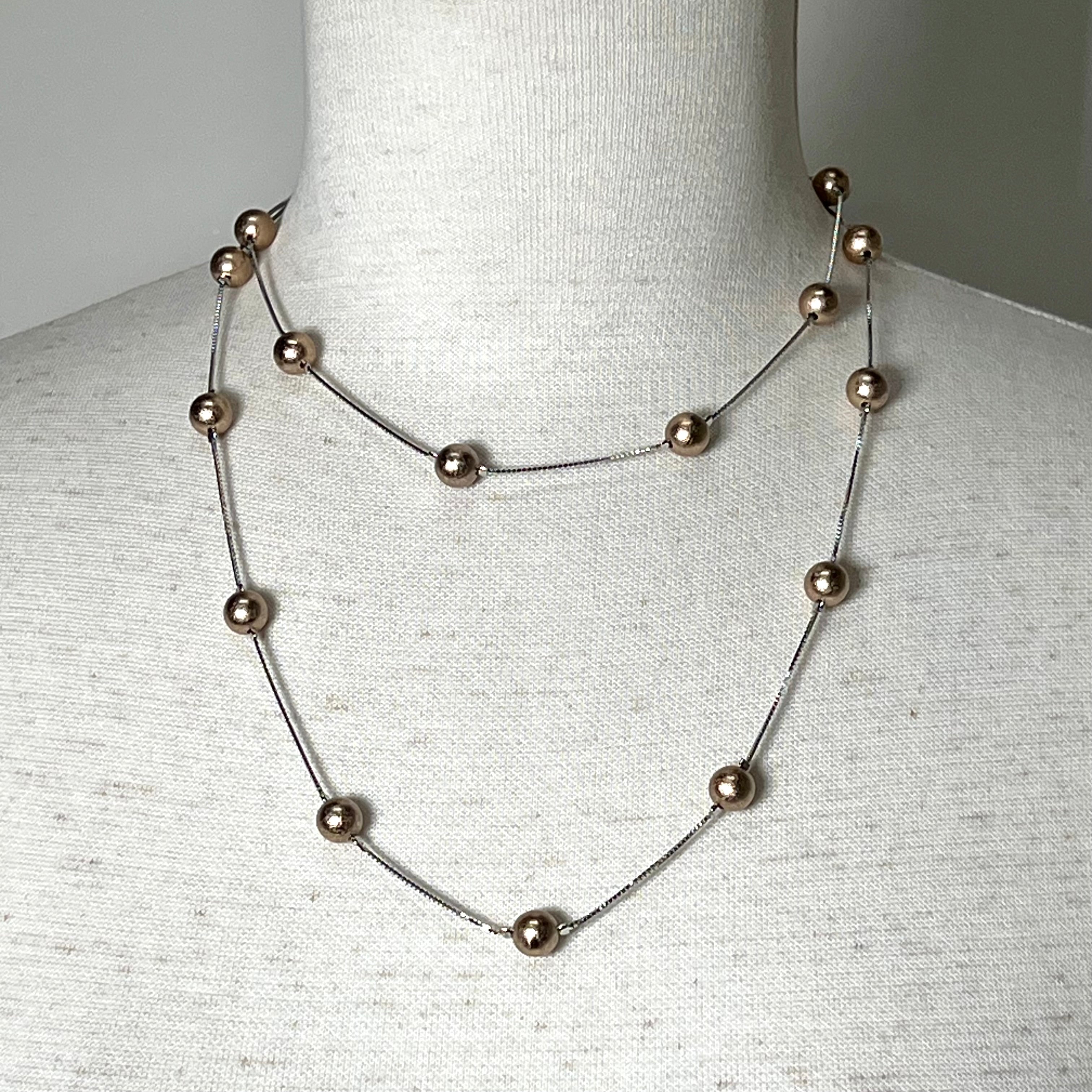 箔珠 ステーションネックレス 久遠色