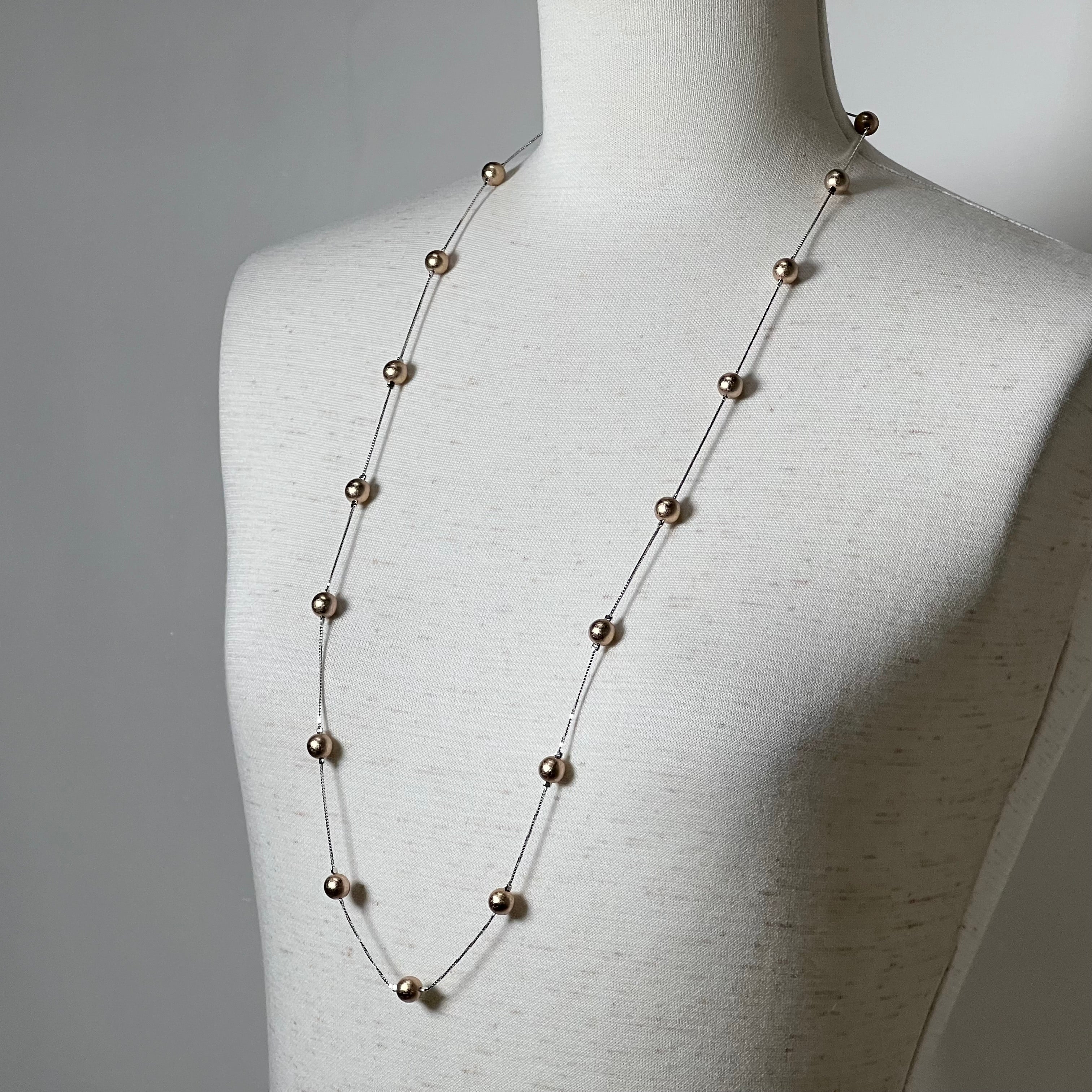 箔珠 ステーションネックレス 久遠色