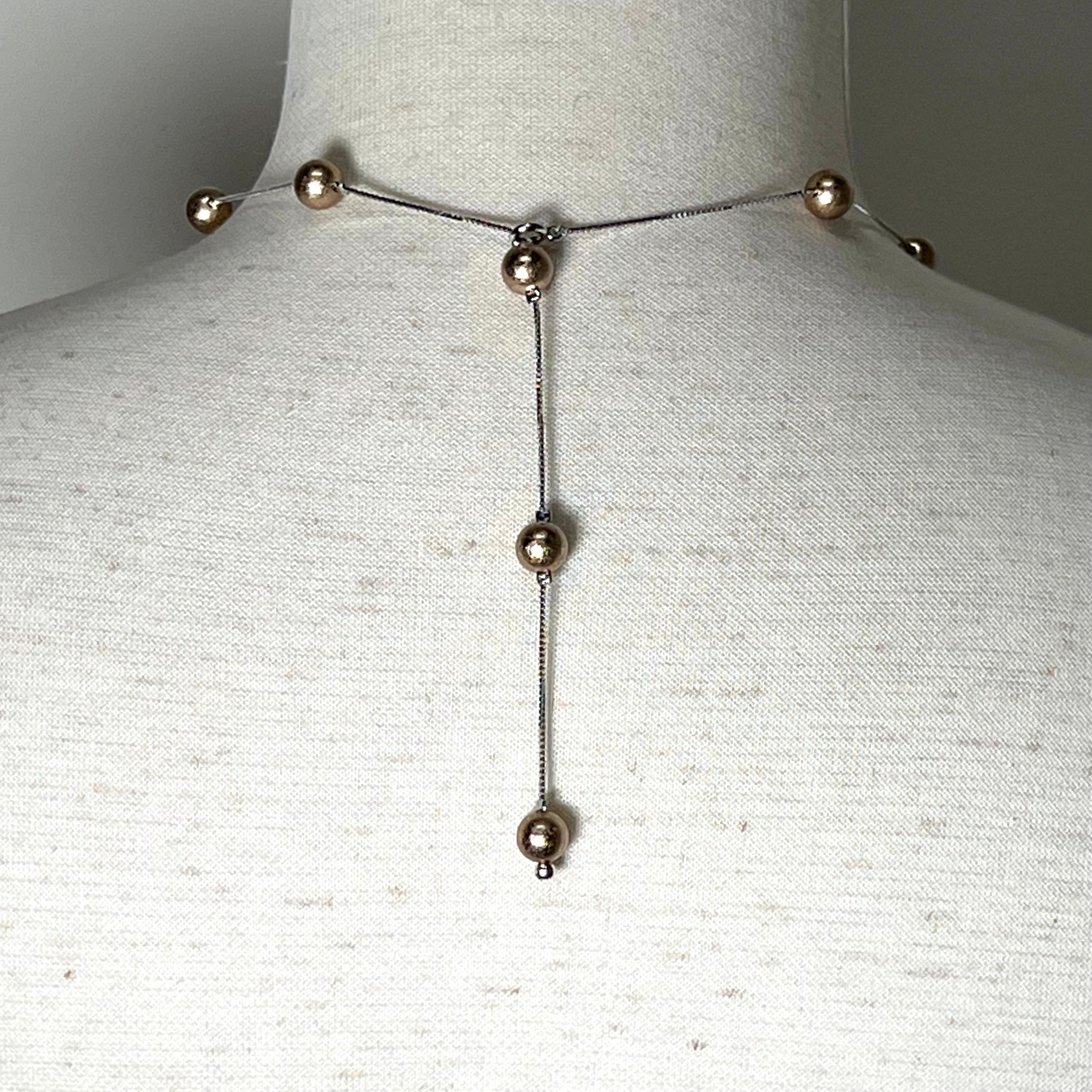 箔珠 ステーションネックレス 久遠色