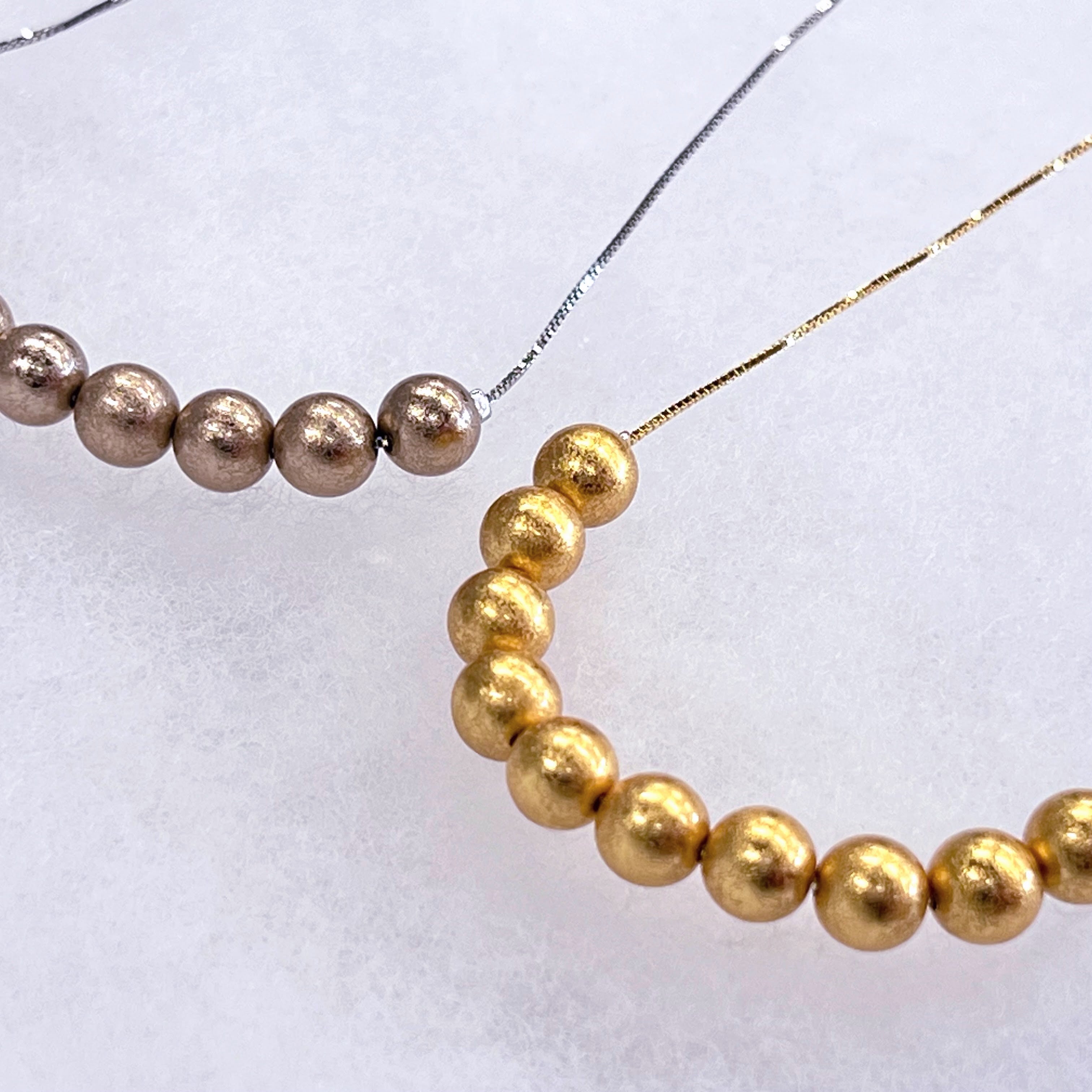 箔珠 10粒ネックレス 永遠色