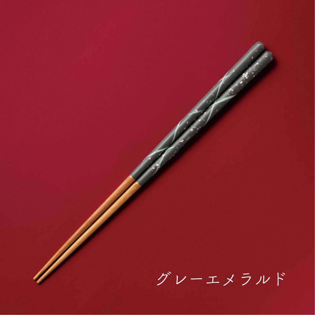 【若狭塗】Ribbon グレーエメラルド