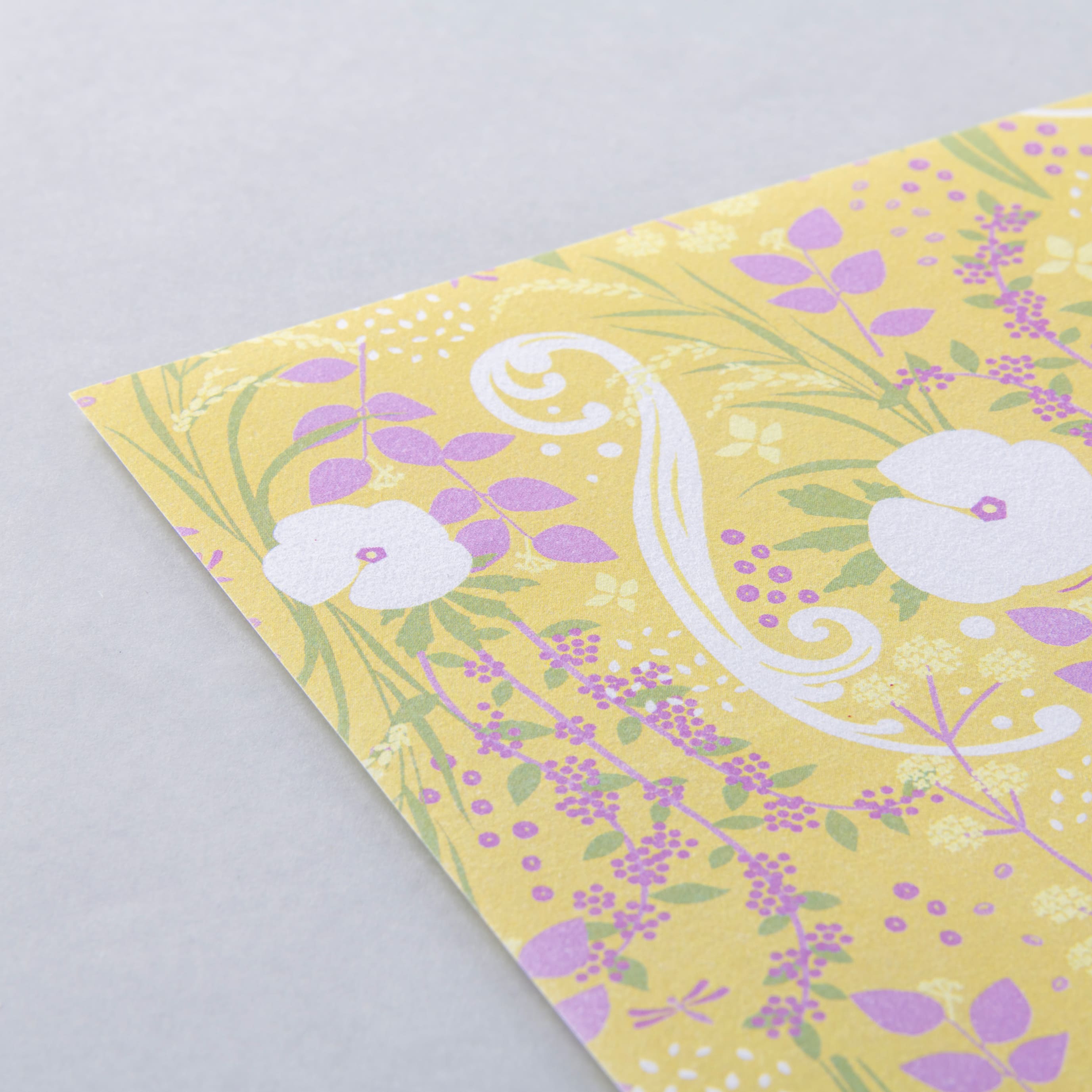 【越前和紙】折り紙 パープルハート黄