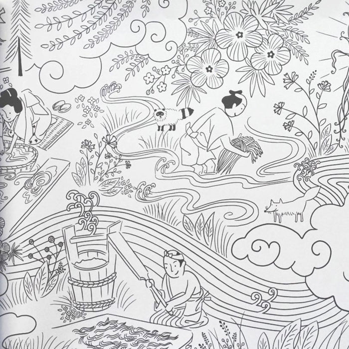 【越前和紙】ぬり絵巻|パール和紙|機械抄き(清水紙工株式会社)