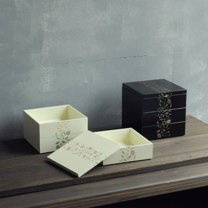 アールデコ三段重箱 溜内黒