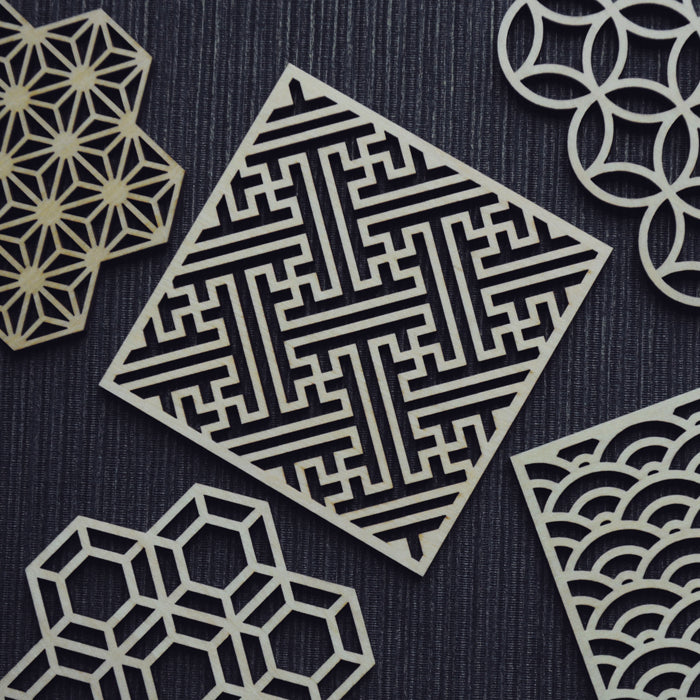 【越前箪笥】縁起柄コースター(沙綾形)