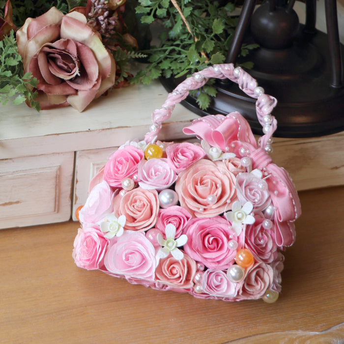 【越前和紙】和紙の花ウエディング-バッグブーケ&ブートニア「Cute」