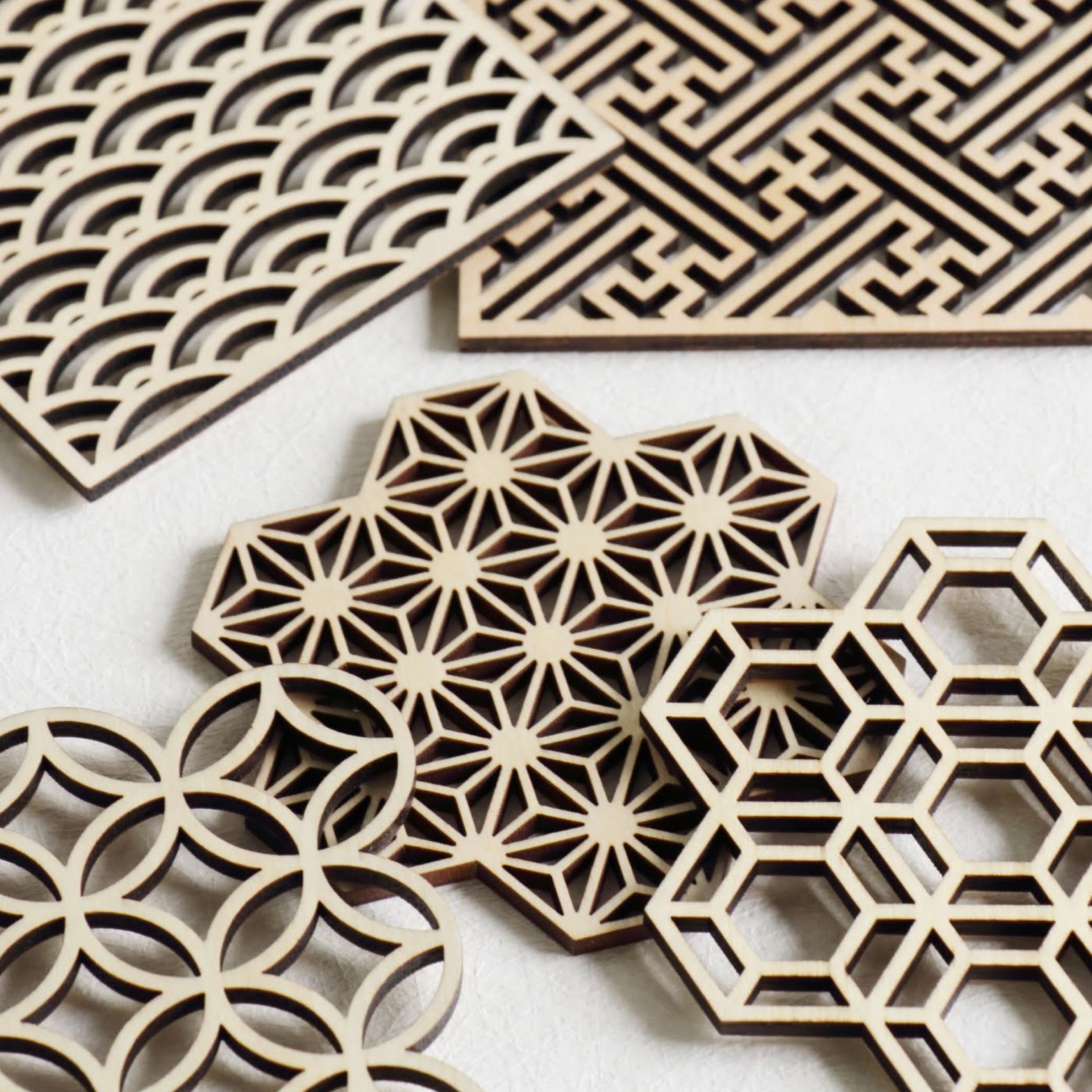 【越前箪笥】縁起柄コースター5種セット