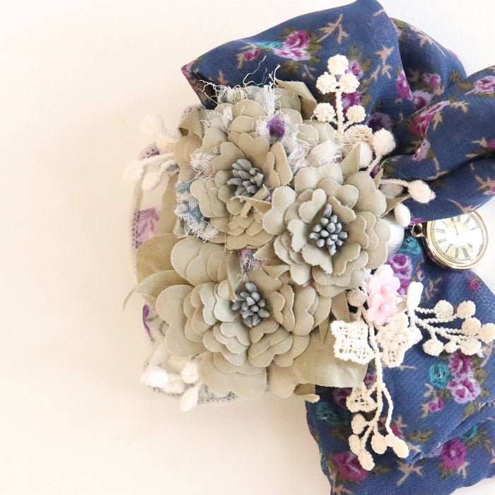 草木染めコサージュ小