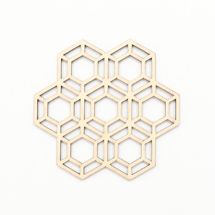 【越前箪笥】縁起柄コースター(亀甲)