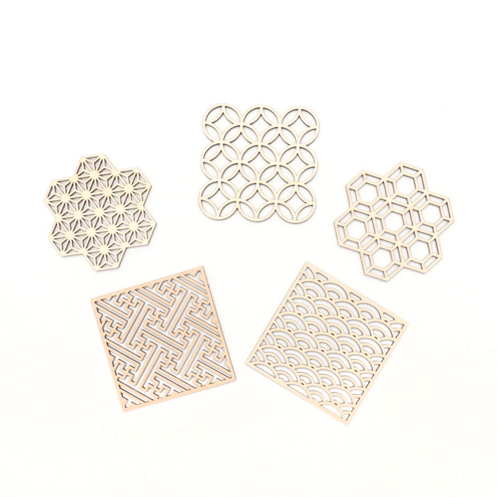 【越前箪笥】縁起柄コースター(沙綾形)