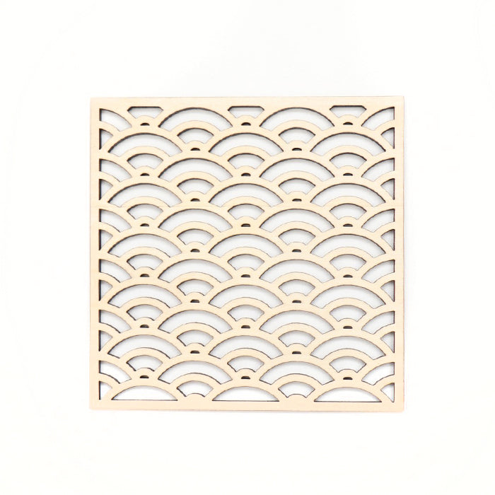 【越前箪笥】縁起柄コースター(青海波)