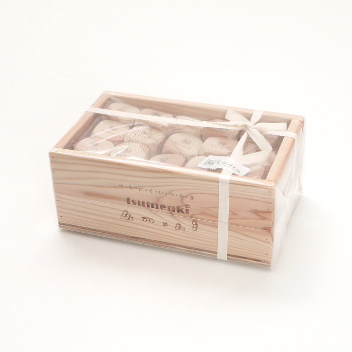 【越前箪笥】つみにくいつみき「つめん木」30個 特製木箱入り