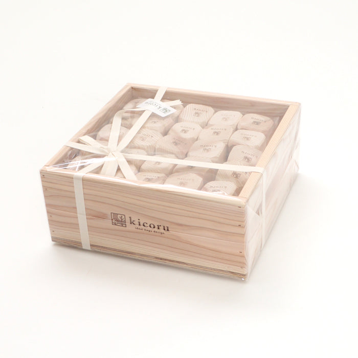 【越前箪笥】つみにくいつみき「つめん木」50個 特製木箱入り